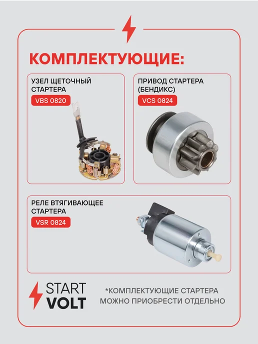 STARTVOLT Стартер Hyundai Sonata NF, вариант, фото 5