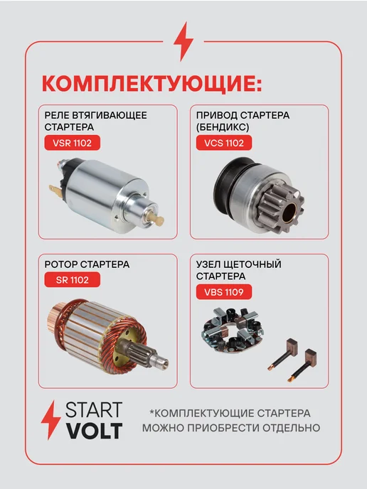 STARTVOLT Стартер Mitsubishi L200 Pajero Sport, вариант, фото 5