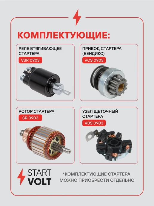 STARTVOLT Стартер Renault Duster Nissan Terrano, вариант, фото 5