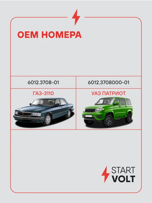 STARTVOLT Стартер ГАЗ УАЗ с ЗМЗ 405 406 409 редукторный 2кВт н о, н, фото 2