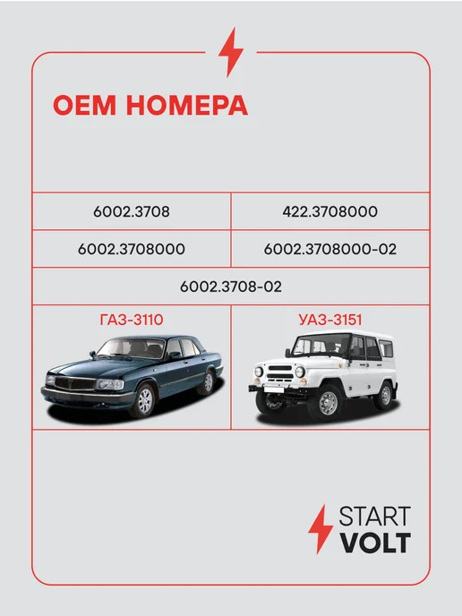 STARTVOLT Стартер ГАЗ ЗМЗ 402 УМЗ 421 редукторный с о 2кВт, вариант, фото 2