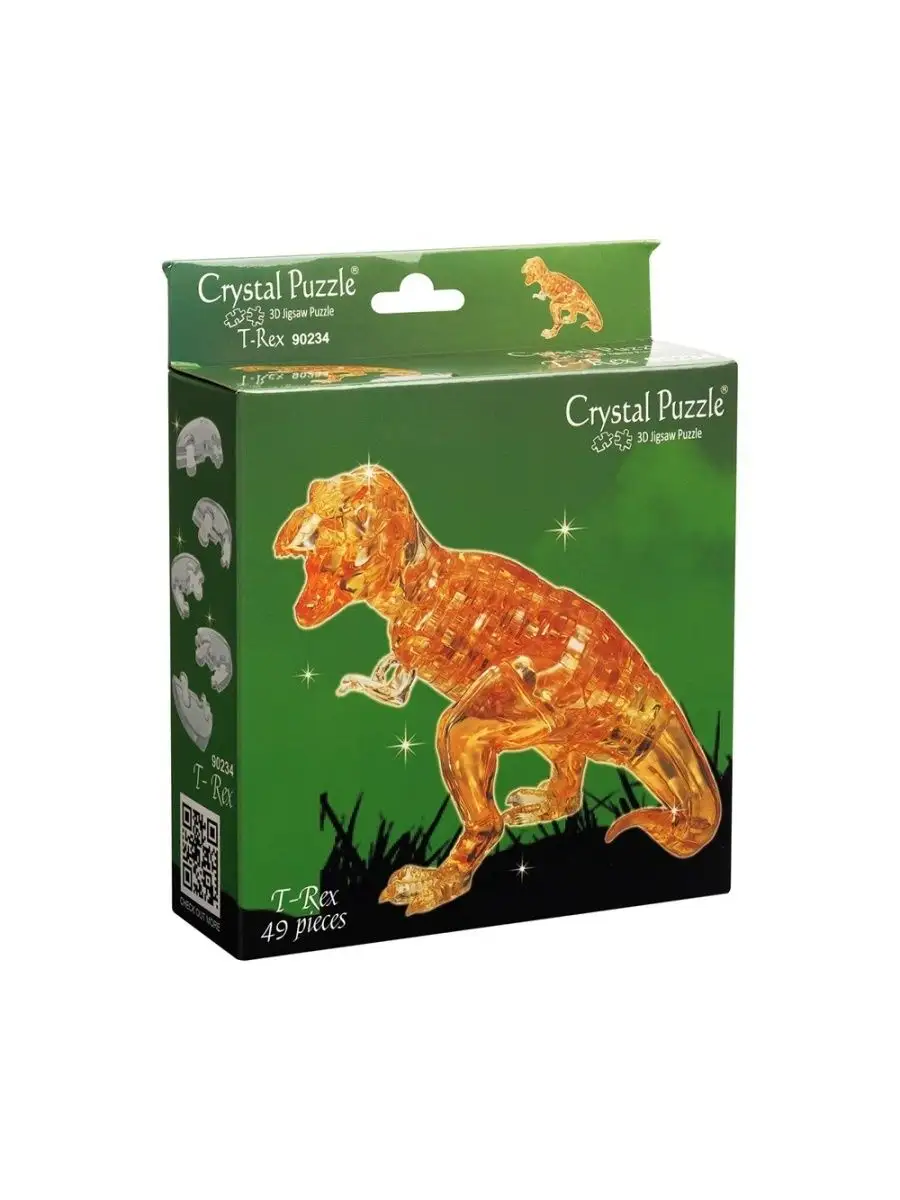 3D Головоломка Crystal Puzzle Динозавр T-Rex / Объемный 3D пазлы 32831218  купить в интернет-магазине Wildberries