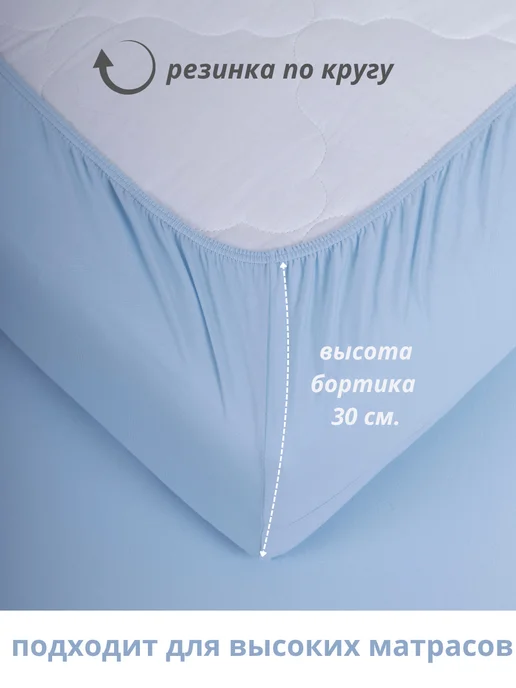 СПАРТЕКС швейная фабрика Простыня натяжная 120х200х30, 200x30, фото 8