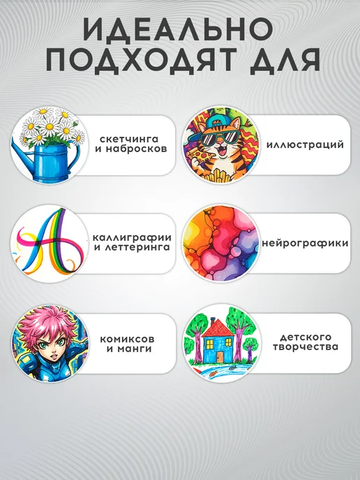 Проф-Пресс Маркеры для скетчинга и рисования, голубой, фото 6