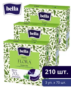 Прокладки ежедневные FLORA зеленый чай, 70шт.х3уп. белла BELLA 32921581 купить за 377 ₽ в интернет‑магазине Wildberries