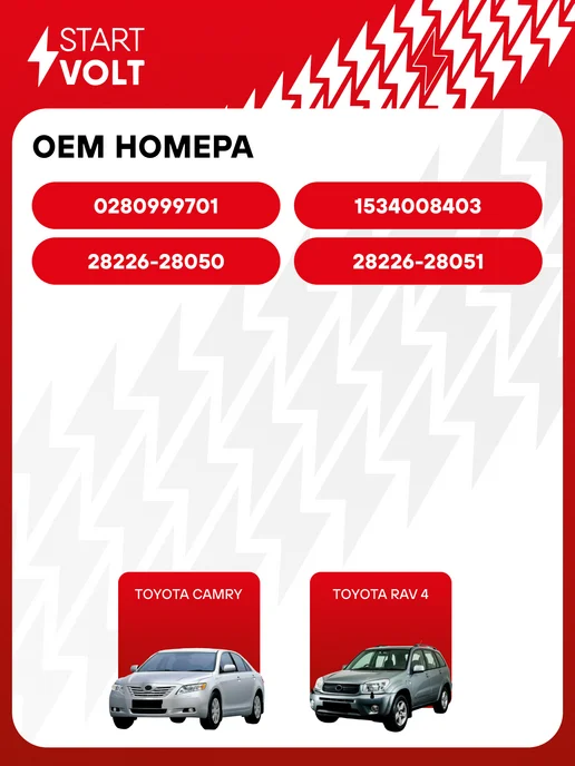 STARTVOLT Реле втягивающее стартера Toyota Camry RAV 4, вариант, фото 2