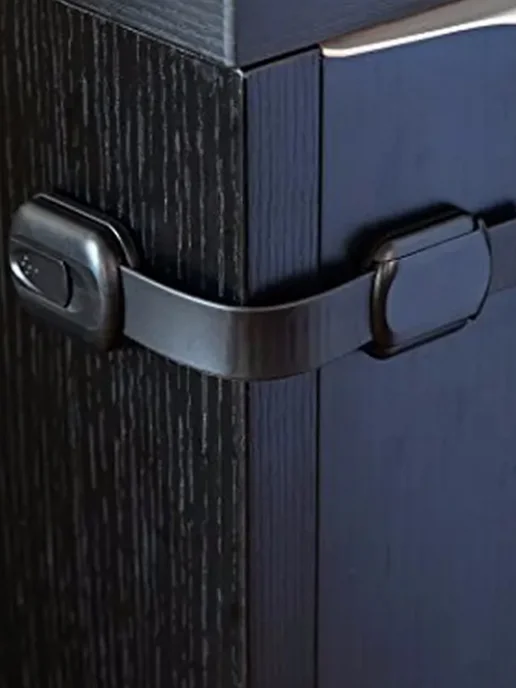 ChildLock Замок блокиратор от детей на мебель, черный, в упаковке 70 г, фото 5