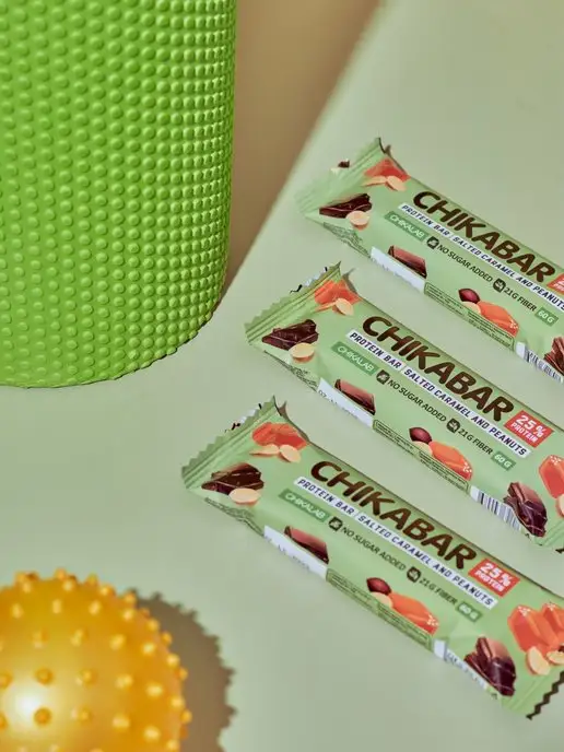 Chikalab Протеиновые батончики Chikabar Aрахис Кaрамель, 12шт х 60г, 12 шт, 60 г, фото 3
