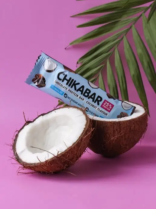 Chikalab Протеиновые батончики Chikabar Кoкос Шоколaд, 12шт х 60г, 12 шт, 60 г, фото 8