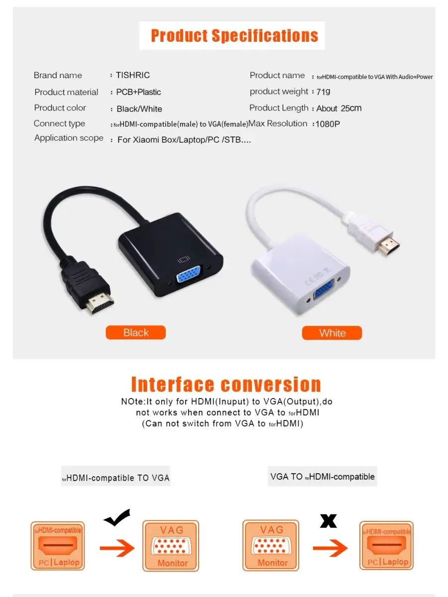 Кабель-переходник с HDMI на VGA для проекторов ПК ноутбуков Palmexx  33023309 купить за 205 ₽ в интернет-магазине Wildberries