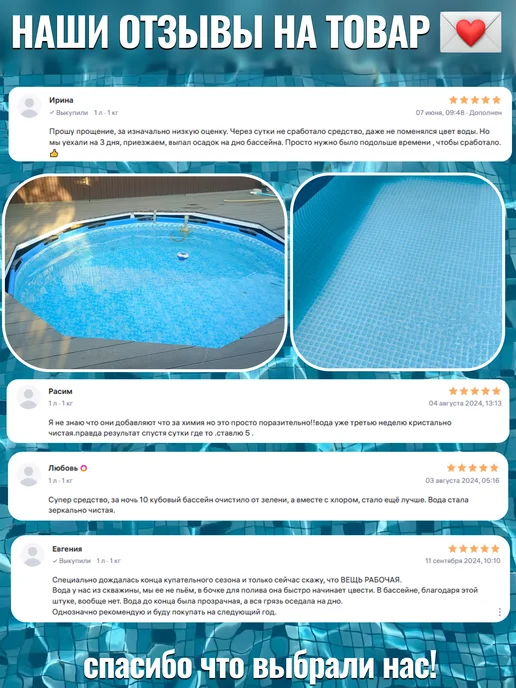 Кристалпул Альгицид PRO для бассейнов против водорослей и зелени, зеленый, фото 5