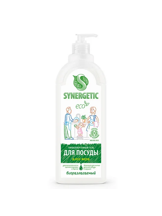 SYNERGETIC Моющее средство для посуды Алоэ вера 1л, 1 л, фото 6