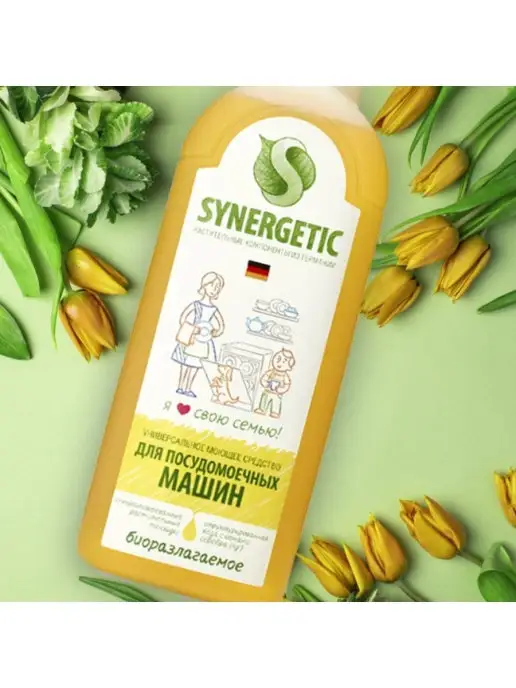 SYNERGETIC Гель для посудомоечной машины 1л, 1 л, фото 4
