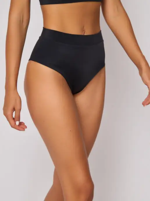 ALTIN swimwear Плавки завышенные с поясом, черный