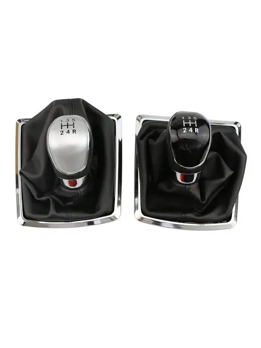 VS-Garage Ручка КПП с чехлом Форд Фокус 2004-2007 5 speed черная, серебристый, фото 5