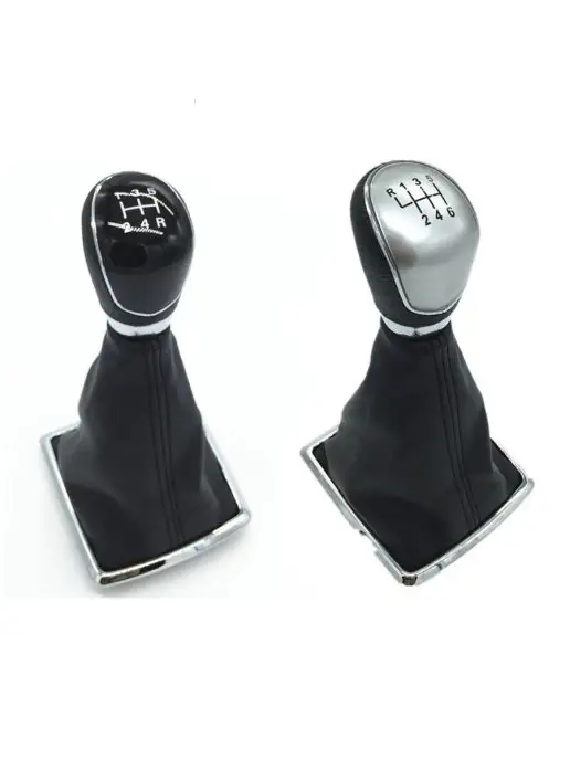 VS-Garage Ручка КПП с чехлом Форд Фокус 2004-2007 5 speed черная, серебристый, фото 6