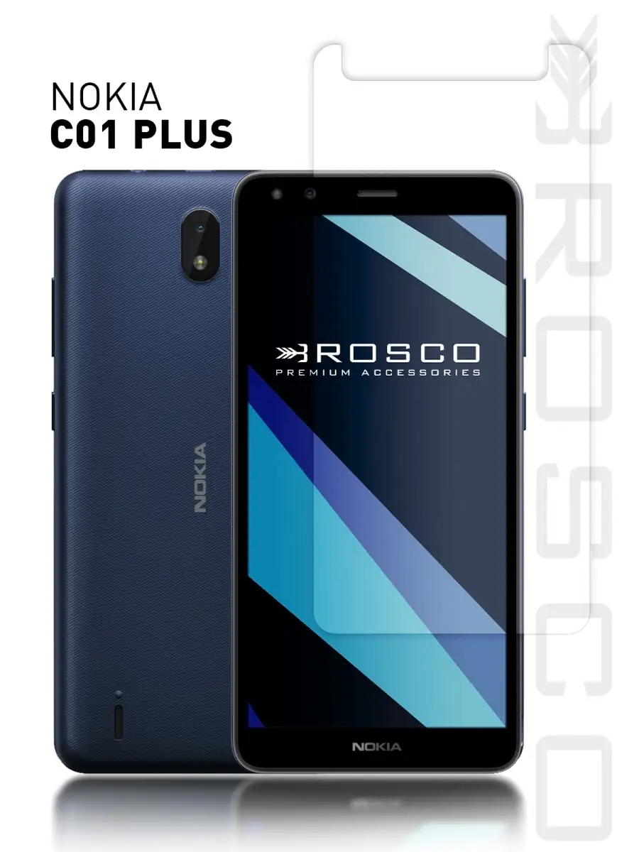 Защитное стекло для Nokia C01 Plus (Нокия С01 Плюс) полное приклеивание  Rosco 33084254 купить в интернет-магазине Wildberries