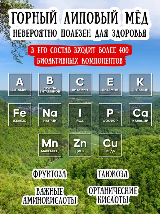 Мёд семьи Мамдеевых Горный липовый натуральный мед, сладости, подарок, вариант, фото 4