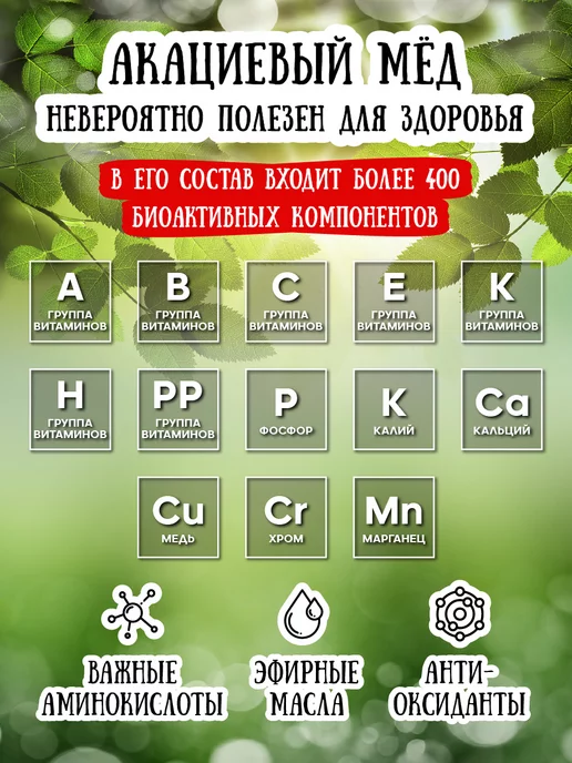 Мёд семьи Мамдеевых Акациевый мед с Алтая, без сахара, в упаковке 1,5 кг, фото 5