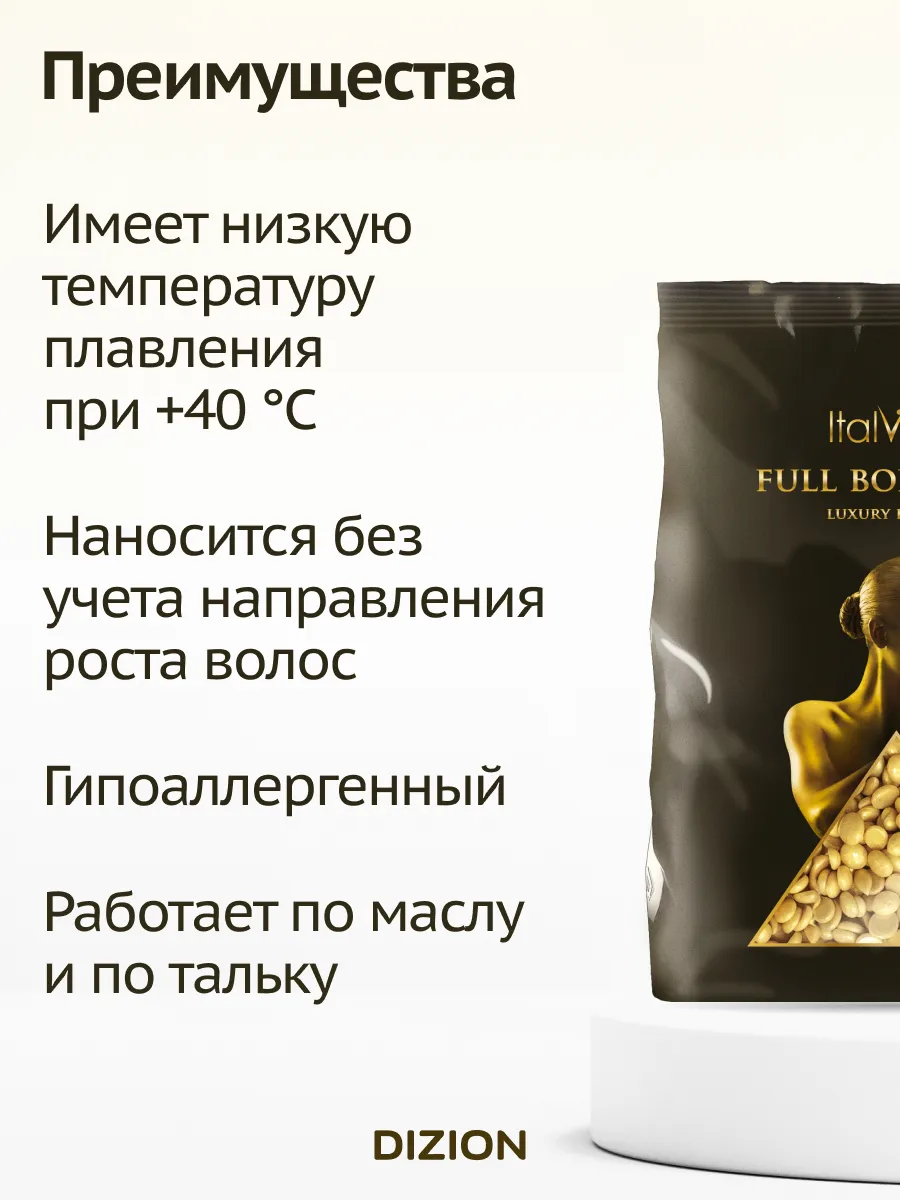 Воск для депиляции в гранулах Full Body 1 кг ITALWAX 33131059 купить за 1  597 ₽ в интернет-магазине Wildberries