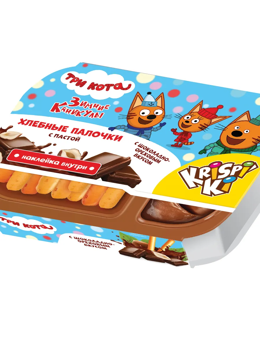 Хлебные палочки Три Кота с шоколадной пастой, 35г.