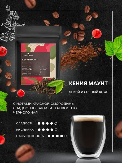 TERRA COFFEE Набор кофе в зернах арабика 5х50 гр, 5x50, фото 4