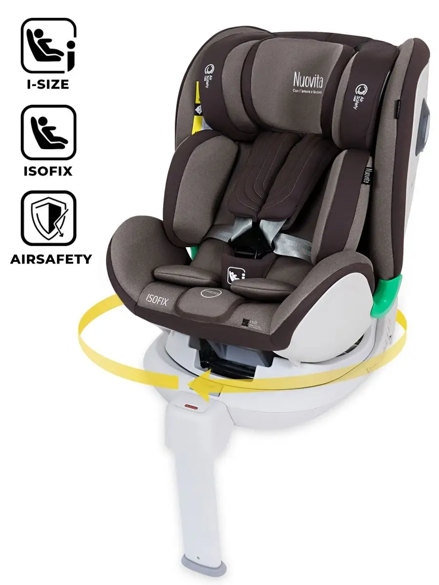 Автокресло 0+ для новорожденных 0-18 кг isofix Maczione NiS1