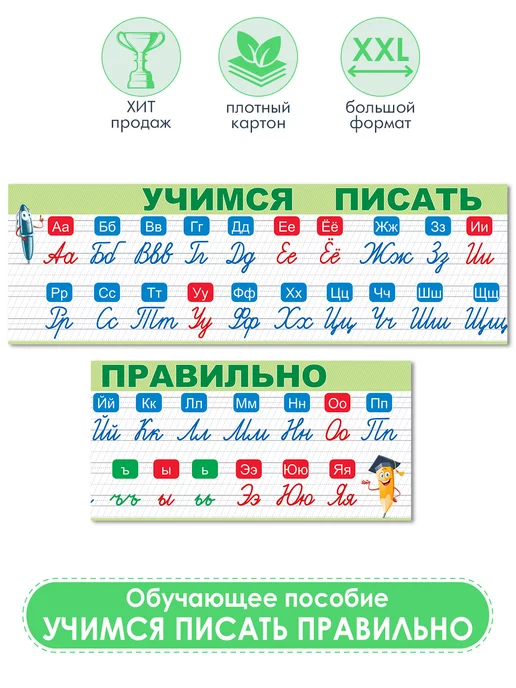 ТМ Открытая планета Плакат лента букв пишем правильно для начальной школы