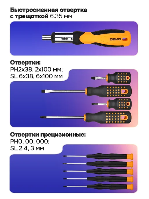 DEKO Набор инструментов для дома DKMT168 (168шт.), 168 шт, фото 4