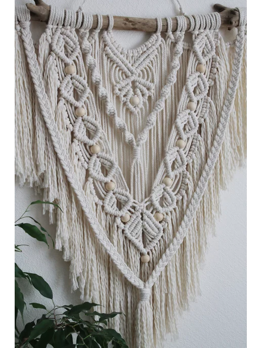 ARTELE KNIT Хлопковый шнур для макраме 4 мм веревка, белый, фото 3