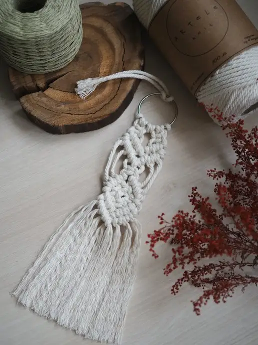 ARTELE KNIT Хлопковый шнур для макраме 4 мм веревка, белый, фото 5