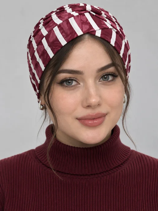 AMIRA Чалма женская осенняя, красный