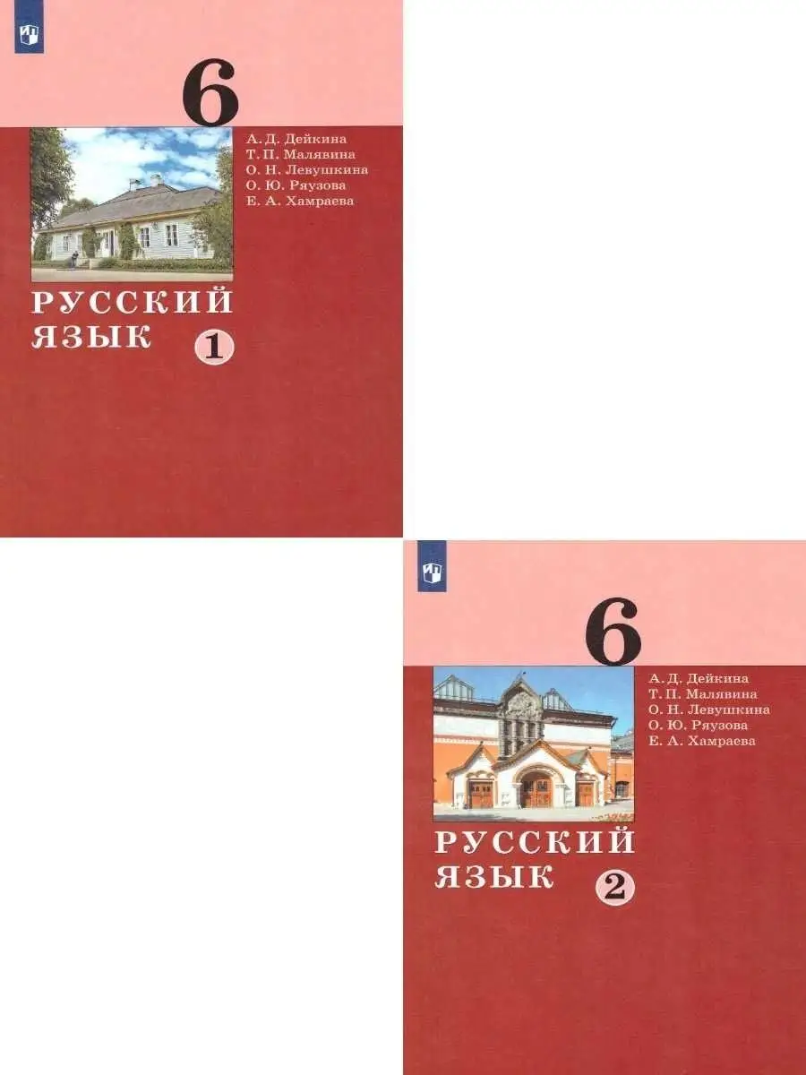 Русский язык 6 класс. Комплект из 2-х учебников Просвещение 33520315 купить  в интернет-магазине Wildberries