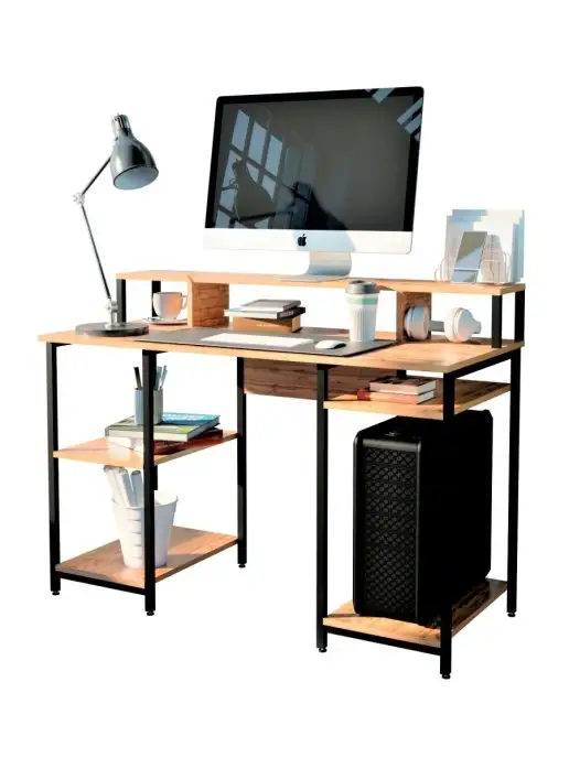 WOODSTEEL Стол письменный-компьютерный школьный 73х120х55 см, 73x120x55 см, фото 2