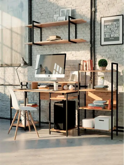 WOODSTEEL Стол письменный-компьютерный школьный 73х120х55 см, 73x120x55 см, фото 3