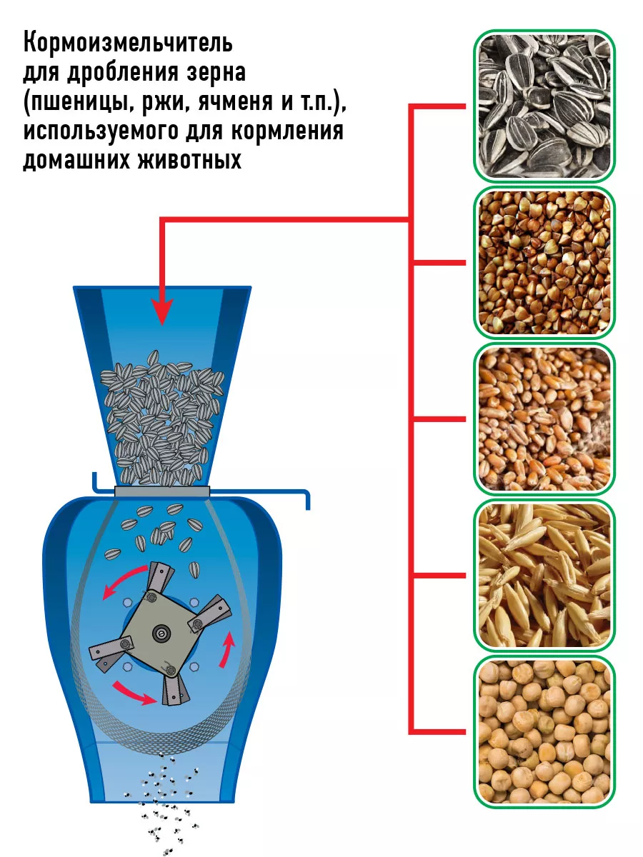 Кормоизмельчитель Зернодробилка для домашних животных Гидроагрегат 33562229  купить за 7 841 ₽ в интернет-магазине Wildberries