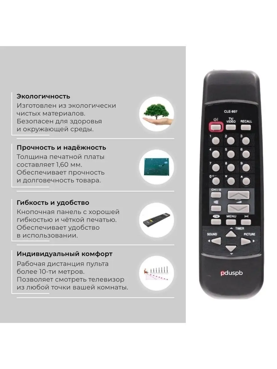 Пульт для телевизора Hitachi CLE-937 PduSpb 33610353 купить в  интернет-магазине Wildberries