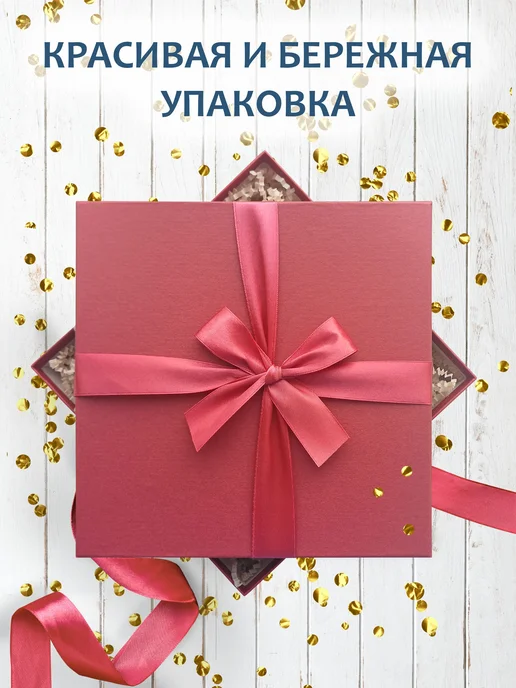 РутаУпак Подарочная коробка с бантом, упаковка для подарка, розовый, фото 5