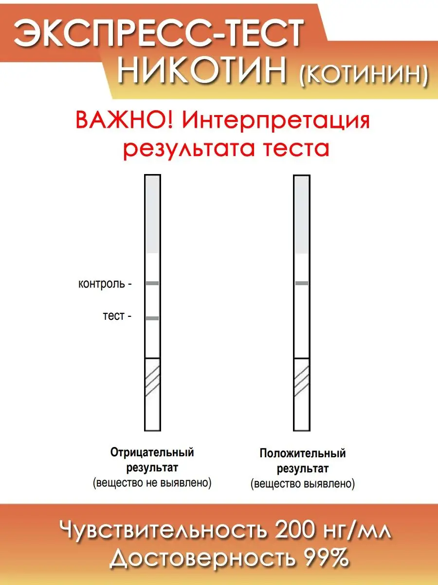 Экспресс-тест на определение никотина, котинина 3 шт Будьте уверены  33642440 купить за 226 ₽ в интернет-магазине Wildberries