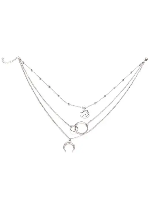 Fashion Diamond Чокер бижутерный, серый, фото 3