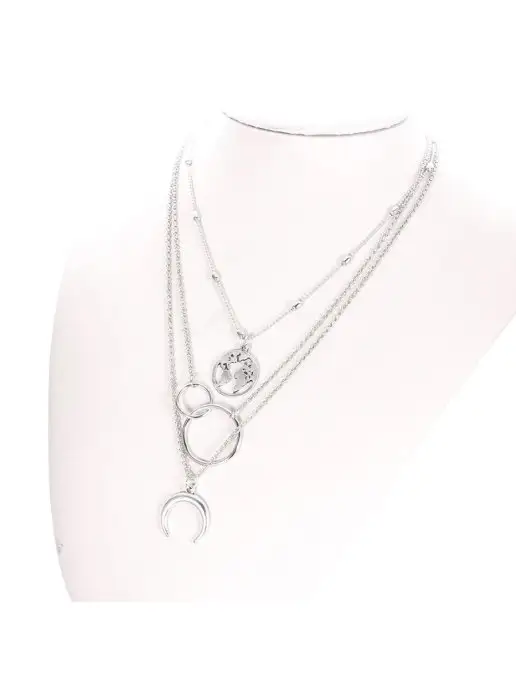 Fashion Diamond Чокер бижутерный, серый, фото 4