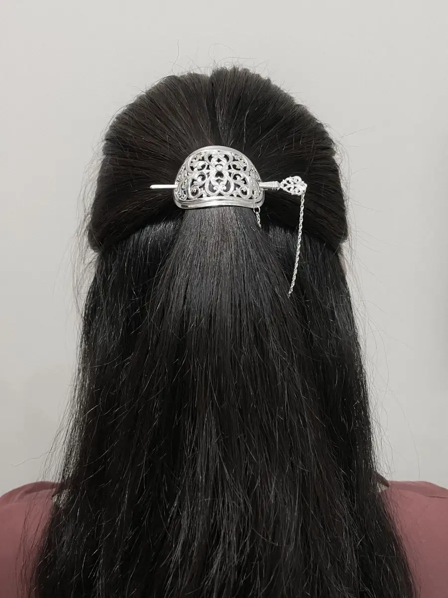 Серебряная заколка Фибула для волос Достояние Якутии 33934315 купить винтернет-магазине Wildberries