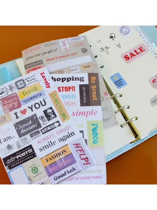 #ЛАКШЕРИ Стикеры Bullet Journal для планера, 6 листов, синий, фото 6