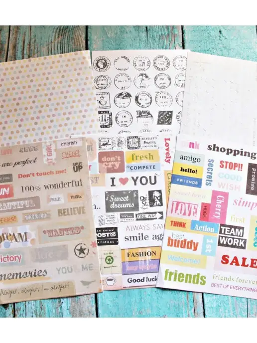 #ЛАКШЕРИ Стикеры Bullet Journal для планера, 6 листов, синий, фото 7