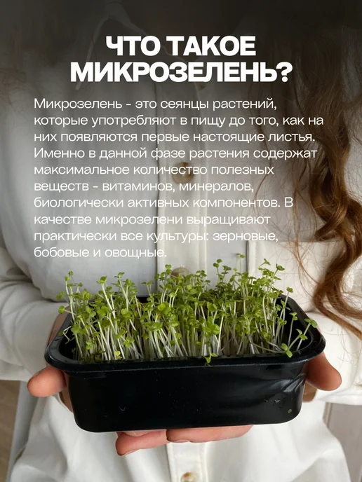 Микромир Набор для выращивания микрозелень кресс-салат 3шт, 3 шт, фото 3
