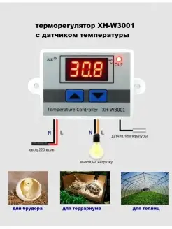 Терморегулятор электронный с датчиком температуры 220В BRUTneo 34035206 купить за 524 ₽ в интернет-магазине Wildberries