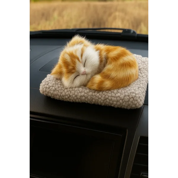 Игрушка на панель авто «Кошка на подушке» 17х14 см