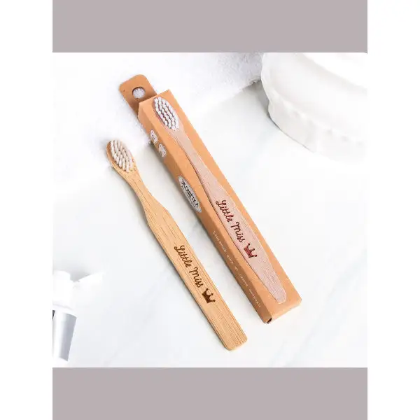 Зубная щетка бамбуковая детская мягкой жесткости щетины