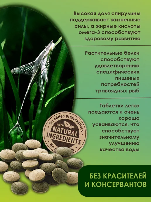 TETRA Pleco Tablets 120 таб. корм для рыб аквариумных донных, аквариумных 275 таб, фото 3