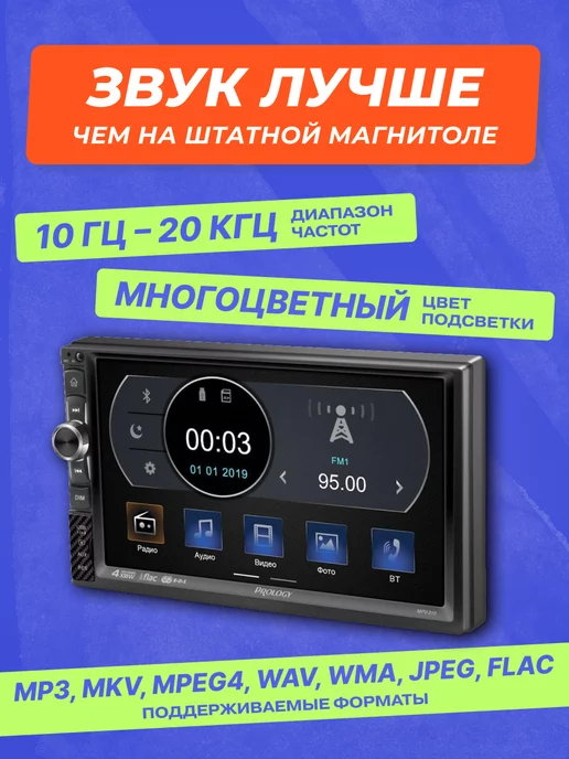 Prology Магнитола для автомобиля MPV-310, вариант, фото 3